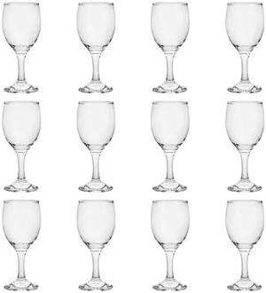 HEIGHT 5.6 Inches 120ML 4 Ounce - Set of 12 Classic Red Small Wine Glasses Durable Clear White Lead-free Glass Cup For Party (Glass, 12Pcs4OZ) HEIGHT 5.6 Inches 120ML 4 Ounce - Set of 12 Classic Red Small Wine Glasses Durable Clear White Lead-free Glass Cup For Party (Glass, 12Pcs4OZ)