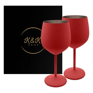 Red Stainless Steel Unbreakable Wine Glasses - 18 oz - Set of 2 Colored, Stemmed Metal Wine Glasses Perfect for Outdoors, Weddings, and Parties (Red, Set of 2) Red Stainless Steel Unbreakable Wine Glasses - 18 oz - Set of 2 Colored, Stemmed Metal Wine Glasses Perfect for Outdoors, Weddings, and Parties (Red, Set of 2)