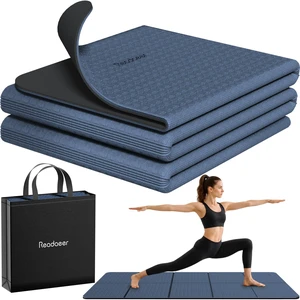 Foldable Yoga Mat - 72"x24"x0.24" (6mm), Non-Slip TPE Exercise Mat | Ideal for Home Workout, Yoga, Pilates, Stretching & Travel, Durable & Eco-Friendly, Includes Carry Bag Foldable Yoga Mat - 72"x24"x0.24" (6mm), Non-Slip TPE Exercise Mat | Ideal for Home Workout, Yoga, Pilates, Stretching & Travel, Durable & Eco-Friendly, Includes Carry Bag