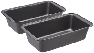Rectangular Nonstick Bread Loaf Pan for Baking Meatloaf with Even Heat Distribution, 9.5 x 5 Inch, Gray, Set of 2 Rectangular Nonstick Bread Loaf Pan for Baking Meatloaf with Even Heat Distribution, 9.5 x 5 Inch, Gray, Set of 2
