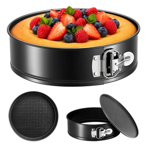 10 Inch Nonstick Springform Cheesecake Pan with Removable Bottom | Round Cheese Cake Pans for Baking, Spring Form Pan for Cheesecake, Easy Release Baking Mold, Carbon Steel 10 Inch Nonstick Springform Cheesecake Pan with Removable Bottom | Round Cheese Cake Pans for Baking, Spring Form Pan for Cheesecake, Easy Release Baking Mold, Carbon Steel