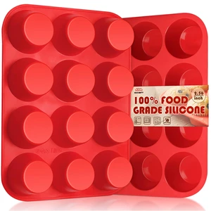 2Pcs Silicone Muffin Pans for Baking 12Cups BPA-Free Egg Bites Mold | Regular Size, Non-Stick, Food-Grade, Oven Safe, Cupcake Pans Muffin Tin 2Pcs Silicone Muffin Pans for Baking 12Cups BPA-Free Egg Bites Mold | Regular Size, Non-Stick, Food-Grade, Oven Safe, Cupcake Pans Muffin Tin