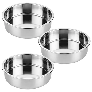 3PCS 8" Round Stainless Steel Even Heating Cake Pans for Baking | Stackable Design, Perfect for Layer Cakes Birthday Parties & Weddings, Dishwasher Safe, Ideal for Home Bakers 3PCS 8" Round Stainless Steel Even Heating Cake Pans for Baking | Stackable Design, Perfect for Layer Cakes Birthday Parties & Weddings, Dishwasher Safe, Ideal for Home Bakers
