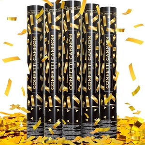 Confetti Cannons Confetti Poppers 5 Pack,15 Inch Gold Party Poppers Confetti Shooters, Yello Confetti Pop for Birthday Wedding Celebration Halloween Decorations Air Powered Confetti Gun Confetti Cannons Confetti Poppers 5 Pack,15 Inch Gold Party Poppers Confetti Shooters, Yello Confetti Pop for Birthday Wedding Celebration Halloween Decorations Air Powered Confetti Gun