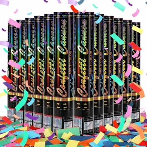 Confetti Cannon 12 Pack 12 Inch Multicolor Confetti Poppers Biodegradable Paper Party Poppers Launcher Up to 20FT for Graduation, Birthday, Wedding, Christmas New Year & Celebrations Confetti Cannon 12 Pack 12 Inch Multicolor Confetti Poppers Biodegradable Paper Party Poppers Launcher Up to 20FT for Graduation, Birthday, Wedding, Christmas New Year & Celebrations
