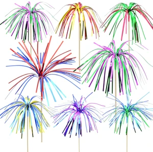 9" Sparklers Fireworks Sticks for Cocktail Picks, Cupcake Picks, 2in1 ColorDecorations for Birthday Party, Children's Day, 4th of July. Fancy Toothpicks For Appetizers, Drinks & Firework Picks 100 PCS 9" Sparklers Fireworks Sticks for Cocktail Picks, Cupcake Picks, 2in1 ColorDecorations for Birthday Party, Children's Day, 4th of July. Fancy Toothpicks For Appetizers, Drinks & Firework Picks 100 PCS