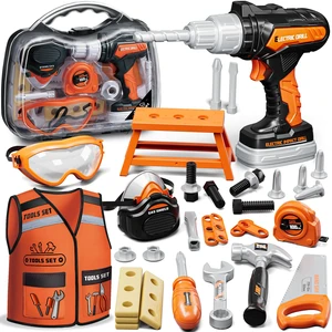 Kids Tool Set, Toddler Tool Set with Box, Toys for 3 Year Old Boys | Construction Toys with Toy Drill, Toddler Boy Toys with Vest, Pretend Play Tools for Kids, Birthday Gifts for 3 4 5 6 7 8 9 Kids Tool Set, Toddler Tool Set with Box, Toys for 3 Year Old Boys | Construction Toys with Toy Drill, Toddler Boy Toys with Vest, Pretend Play Tools for Kids, Birthday Gifts for 3 4 5 6 7 8 9