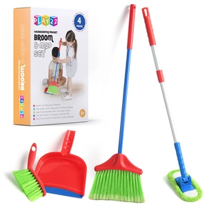 Kids Cleaning Set 4 Piece Toy Cleaning Set for Toddler Girl & Boy | Toddler Girl Toys, Includes Broom Mop Brush & DustPan - Pretend Play Preschool Learning Activities, Toddler Christmas Gift Kids Cleaning Set 4 Piece Toy Cleaning Set for Toddler Girl & Boy | Toddler Girl Toys, Includes Broom Mop Brush & DustPan - Pretend Play Preschool Learning Activities, Toddler Christmas Gift