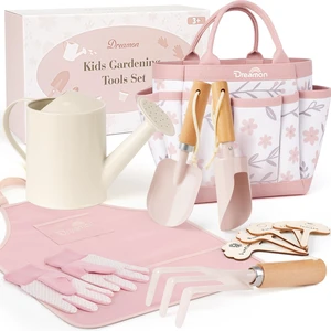 Kids Gardening Set, Quality Garden Tool Kit for Toddler, Outdoor Toys Gift | Gardening Set with Tote Bag, Apron, Gloves, Watering Can, Shovel, Rake, Cultivator, STEM Learning Outdoor for Boys Girls Kids Gardening Set, Quality Garden Tool Kit for Toddler, Outdoor Toys Gift | Gardening Set with Tote Bag, Apron, Gloves, Watering Can, Shovel, Rake, Cultivator, STEM Learning Outdoor for Boys Girls