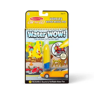 Pen Water Wow Vehicles | 4 Reusable Coloring Boards, Refillable Water Pen, Mess-Free Travel Toys, Arts & Crafts, Sensory Play, Preschool Toys, Ages 3+ Pen Water Wow Vehicles | 4 Reusable Coloring Boards, Refillable Water Pen, Mess-Free Travel Toys, Arts & Crafts, Sensory Play, Preschool Toys, Ages 3+