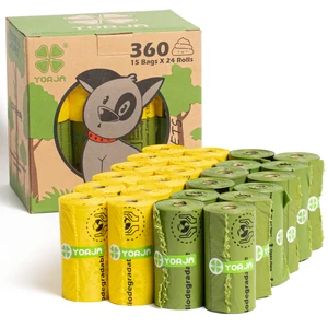 Dog Poop Bags Rolls with OK biobased Certified, 360 Pet Waste Bags, 100% Leak Proof Extra Thick and Strong Corn Starch Based Dog Poop Bags Rolls with OK biobased Certified, 360 Pet Waste Bags, 100% Leak Proof Extra Thick and Strong Corn Starch Based