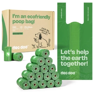 Dog Poop Bags with Handles, 240 Count Large Size, Extra Thick and Leak Proof Refill Rolls for Doggie Waste, Easy Tie and Cleanup, Unscented Dog Poop Bags with Handles, 240 Count Large Size, Extra Thick and Leak Proof Refill Rolls for Doggie Waste, Easy Tie and Cleanup, Unscented