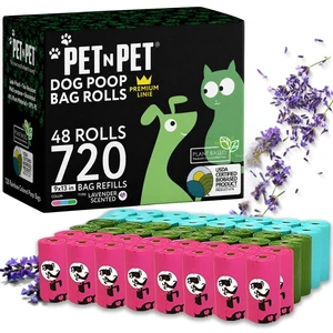 Dog Poop Bags Rolls, 720 Count, Lavender Scented, Colorful | 41% Plant Based, 59% PE, Extra Thick, Waste, Doggy, Leak-Proof, Tear-Resistant, Easy-Tear Design, Durable, dog waste bags Dog Poop Bags Rolls, 720 Count, Lavender Scented, Colorful | 41% Plant Based, 59% PE, Extra Thick, Waste, Doggy, Leak-Proof, Tear-Resistant, Easy-Tear Design, Durable, dog waste bags