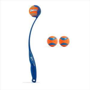 Ultra Ball and Launcher Bundle, Sport 18in, 2 Pack Medium 2.5in | The Included Ball Measures 2.5 In, for Dogs Weighing 20 to 60 Pounds Ultra Ball and Launcher Bundle, Sport 18in, 2 Pack Medium 2.5in | The Included Ball Measures 2.5 In, for Dogs Weighing 20 to 60 Pounds
