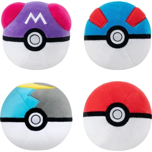 Pokemon Poke Ball Plush 4-Pack - Four 2-inch Plush Balls Pokemon Poke Ball Plush 4-Pack - Four 2-inch Plush Balls