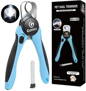 LED Pet Nail Clippers for Dogs & Cats | Light-Up Dog Nail Trimmer with Safety Lock & Builtin File, Professional Stainless Steel Nail Clippers for Pets LED Pet Nail Clippers for Dogs & Cats | Light-Up Dog Nail Trimmer with Safety Lock & Builtin File, Professional Stainless Steel Nail Clippers for Pets