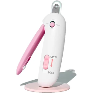 Cat Nail Clipper | Cat Nail Trimmer with Clipping Debris Storage, Adjustable Sizes, Hidden Nail File, Round Hole Blade for Injury-Free Grooming Tool for Pets, Pink Cat Nail Clipper | Cat Nail Trimmer with Clipping Debris Storage, Adjustable Sizes, Hidden Nail File, Round Hole Blade for Injury-Free Grooming Tool for Pets, Pink