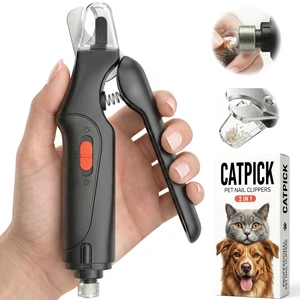 2-in-1 Cat & Dog Nail Clippers with Grinder and Dual LED Lights | Rechargeable home pet nail trimmer with stainless steel blades, clipping collector and quiet grinding for small to large pets 2-in-1 Cat & Dog Nail Clippers with Grinder and Dual LED Lights | Rechargeable home pet nail trimmer with stainless steel blades, clipping collector and quiet grinding for small to large pets