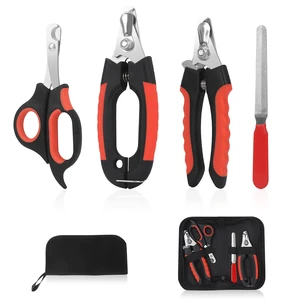 Dog Nail Clippers Trimmer Set, Quick Safety Guard to Avoid Over-Cutting, Stainless Steel Razor Sharp Blades, Sturdy Non-Slip Handles, Storage Case and Nail File, Professional Pet Grooming Dog Nail Clippers Trimmer Set, Quick Safety Guard to Avoid Over-Cutting, Stainless Steel Razor Sharp Blades, Sturdy Non-Slip Handles, Storage Case and Nail File, Professional Pet Grooming
