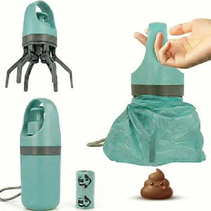 Dog Pooper Scooper with 1 Waste Bag Roll (15 Bags), Portable No-Touch Dog Waste Pickup Kit Dog Pooper Scooper with 1 Waste Bag Roll (15 Bags), Portable No-Touch Dog Waste Pickup Kit