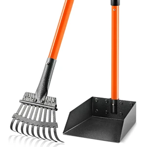 Pooper Scooper, Long Handle Dog Poop Scooper for Medium Small Dogs | Heavy Duty, Pet Supplies Metal Tray Rake, Stainless Steel, Rust-Resistant, 37"+ Handle No Bending, Use on Grass Dirt Gravel Pooper Scooper, Long Handle Dog Poop Scooper for Medium Small Dogs | Heavy Duty, Pet Supplies Metal Tray Rake, Stainless Steel, Rust-Resistant, 37"+ Handle No Bending, Use on Grass Dirt Gravel