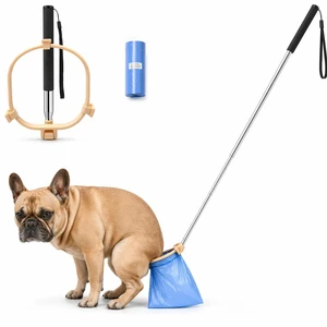 Pooper Scooper for Dogs, Hands-Free Pet Waste Pickup Tool, Foldable 8 Inch Design with 32 Inch Extendable Handle, Stainless Steel Rod, Includes 15 Bags for Yard, Walks and Travel Pooper Scooper for Dogs, Hands-Free Pet Waste Pickup Tool, Foldable 8 Inch Design with 32 Inch Extendable Handle, Stainless Steel Rod, Includes 15 Bags for Yard, Walks and Travel