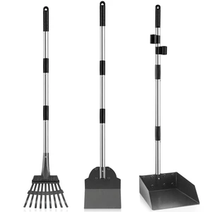 Pooper Scooper, Long Handle Dog Poop Scooper for Medium Small Dogs | Heavy Duty, Pet Supplies Metal Tray Rake Spade, Stainless Steel, Rust-Resistant,37"+ Handle No Bend, Use on Grass Dirt Gravel Pooper Scooper, Long Handle Dog Poop Scooper for Medium Small Dogs | Heavy Duty, Pet Supplies Metal Tray Rake Spade, Stainless Steel, Rust-Resistant,37"+ Handle No Bend, Use on Grass Dirt Gravel