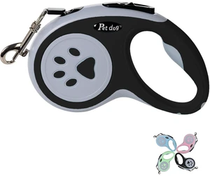 5M/16FT Retractable Dog Leash for Small Medium Dog, Black | Strong Nylon Tape, 360 Tangle-Free, One-Handed Brake, Pause, Lock, Fit for Dog Under 15 kg/33 lbs, Exquisite Package 5M/16FT Retractable Dog Leash for Small Medium Dog, Black | Strong Nylon Tape, 360 Tangle-Free, One-Handed Brake, Pause, Lock, Fit for Dog Under 15 kg/33 lbs, Exquisite Package