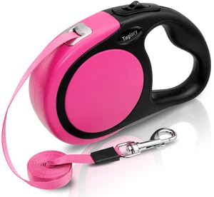 Retractable Dog Leash, One-Handed Brake, 16ft, Up to 44 lbs, Pink | More Freedom While Staying in Control, Smooth Retraction, Tangle-Free Design, Easy-Grip Handle, Daily Neighborhood Walks Retractable Dog Leash, One-Handed Brake, 16ft, Up to 44 lbs, Pink | More Freedom While Staying in Control, Smooth Retraction, Tangle-Free Design, Easy-Grip Handle, Daily Neighborhood Walks