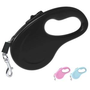 Retractable Dog Leash for Small Medium Dogs, 16Ft/5M, Black | Light Weight, Up to 50lbs Dog, Strong Nylon Tape, 360° Tangle-Free, One-Hand Brake Retractable Dog Leash for Small Medium Dogs, 16Ft/5M, Black | Light Weight, Up to 50lbs Dog, Strong Nylon Tape, 360° Tangle-Free, One-Hand Brake