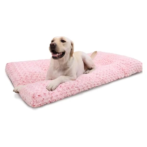 Washable Dog Bed Medium Size Dog Crate Bed Plush Pet Mat 35"x23" Pink | Deluxe Plush Comfy Kennel Pad, Anti-Slip Bottom,Deep Sleeping Mat for Medium Dogs,Machine Washable for Easy Cleaning Washable Dog Bed Medium Size Dog Crate Bed Plush Pet Mat 35"x23" Pink | Deluxe Plush Comfy Kennel Pad, Anti-Slip Bottom,Deep Sleeping Mat for Medium Dogs,Machine Washable for Easy Cleaning
