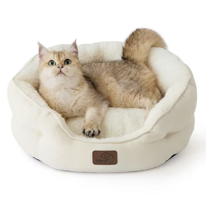 Small Dog Bed Washable,Round Cat Beds for Indoor Cats,20in Ivory | Soft Plush Pet Bed,Dog Beds for Small Dogs for Puppy and Kittens,Anti-Slip Bottom,Easy to Clean Small Dog Bed Washable,Round Cat Beds for Indoor Cats,20in Ivory | Soft Plush Pet Bed,Dog Beds for Small Dogs for Puppy and Kittens,Anti-Slip Bottom,Easy to Clean