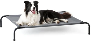 Elevated Cooling Dog Bed for Large Dogs, Portable Indoor & Outdoor Raised Pet Dog Cat Cot, Durable Summer Frame with Breathable Mesh, Grey, 48 inches Elevated Cooling Dog Bed for Large Dogs, Portable Indoor & Outdoor Raised Pet Dog Cat Cot, Durable Summer Frame with Breathable Mesh, Grey, 48 inches
