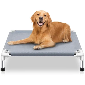 Elevated Dog Bed, Raised Outdoor Dog Bed for Medium Dogs, Portable Pet Cots | Cooling Elevated Bed for Dogs, Portable Pet Cots, No-Slip Rubber Feet, Double Layer Polyester Cotton, 34"L x 26"W x 6.5"H Elevated Dog Bed, Raised Outdoor Dog Bed for Medium Dogs, Portable Pet Cots | Cooling Elevated Bed for Dogs, Portable Pet Cots, No-Slip Rubber Feet, Double Layer Polyester Cotton, 34"L x 26"W x 6.5"H