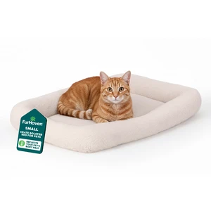 Dog Bed for Extra Small Dogs & Cats, Bolster Crate Pad with Soft Supportive Base for Carriers & Kennels, Machine Washable, Extra Small, Sherpa Fleece, Cream Dog Bed for Extra Small Dogs & Cats, Bolster Crate Pad with Soft Supportive Base for Carriers & Kennels, Machine Washable, Extra Small, Sherpa Fleece, Cream