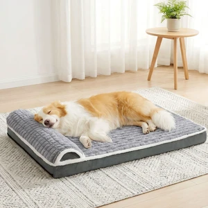 Orthopedic Large Dog Bed Pillow Pet Sofa Bed 36''X24'' Grey | Egg-Crate Foam Pet Couch Large Sized Dog, Waterproof Removable Washable Cover,Furry Puppy Crate Mat With Nonskid Bottom Orthopedic Large Dog Bed Pillow Pet Sofa Bed 36''X24'' Grey | Egg-Crate Foam Pet Couch Large Sized Dog, Waterproof Removable Washable Cover,Furry Puppy Crate Mat With Nonskid Bottom