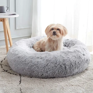 Calming Soft Round Dog &Cat Bed Small Dog Bed Washable,20" | Fluffy Faux Fur Cuddler,Anti-Anxiety,Anti-Slip Bottom,Self-Warming Bed for Small Dog&Kitten&Puppy,Up to 12 LBS Light Grey Calming Soft Round Dog &Cat Bed Small Dog Bed Washable,20" | Fluffy Faux Fur Cuddler,Anti-Anxiety,Anti-Slip Bottom,Self-Warming Bed for Small Dog&Kitten&Puppy,Up to 12 LBS Light Grey