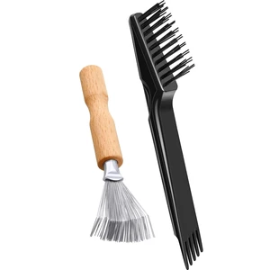 2 Pack Hair Brush Cleaner,Black Color,Wooden Handle Rake | Dual Rake and Brush Cleaner, Removes Hair, Dust and Buildup, Mini Accessory for Home and Salon 2 Pack Hair Brush Cleaner,Black Color,Wooden Handle Rake | Dual Rake and Brush Cleaner, Removes Hair, Dust and Buildup, Mini Accessory for Home and Salon