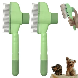 2PCS Cat Dog Grooming Cleaning Comb,Pet Hair Removal Tool with Release Button 2PCS Cat Dog Grooming Cleaning Comb,Pet Hair Removal Tool with Release Button