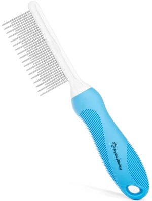 Grooming Comb for Long & Curly Hair in Dogs & Cats - Top Pet Detangler Brush - Removes & Prevents Matted Fur - Perfect for Goldendoodle, Poodle Mixes, and Cat Undercoat Grooming Comb for Long & Curly Hair in Dogs & Cats - Top Pet Detangler Brush - Removes & Prevents Matted Fur - Perfect for Goldendoodle, Poodle Mixes, and Cat Undercoat