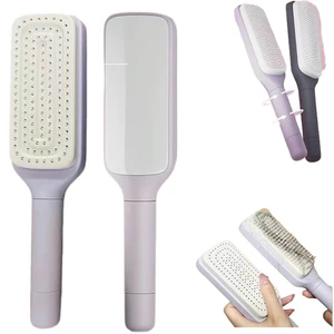 Anti-Static Self Cleaning Hair Brush,Easy Clean Retractable Hair Brush,Cleaning Retractable Massage Comb for Effortless Hair Removal and Cleaning (Purple) Anti-Static Self Cleaning Hair Brush,Easy Clean Retractable Hair Brush,Cleaning Retractable Massage Comb for Effortless Hair Removal and Cleaning (Purple)