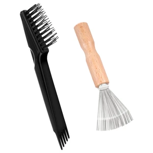 2 Pcs Hair Brush Cleaning Tool Mini Comb Cleaner Rake Metal Wires Hair Remover Tool for Home and Salon Use 2 Pcs Hair Brush Cleaning Tool Mini Comb Cleaner Rake Metal Wires Hair Remover Tool for Home and Salon Use