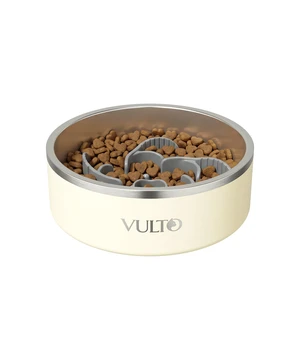 18/8 Stainless Steel Slow Feeder Dog Bowl with Insert, Large, Cream | Anti-Gulping Puzzle Feeder, Bloat Stop Maze, Non Slip Suction Insert, BPA Free Metal Base Bowl, For Large Breed Dogs 18/8 Stainless Steel Slow Feeder Dog Bowl with Insert, Large, Cream | Anti-Gulping Puzzle Feeder, Bloat Stop Maze, Non Slip Suction Insert, BPA Free Metal Base Bowl, For Large Breed Dogs