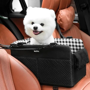 Console Dog Car Seat for Small Dogs Cats Up to 11lbs, Anti-Collapse Pet Armrest Booster Seat with Soft Pillow,Non-Slip Seat Rails Hooks & Safety Belt, Portable Car Accessories for Pets Travel Console Dog Car Seat for Small Dogs Cats Up to 11lbs, Anti-Collapse Pet Armrest Booster Seat with Soft Pillow,Non-Slip Seat Rails Hooks & Safety Belt, Portable Car Accessories for Pets Travel