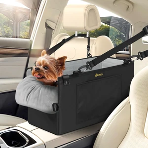 Middle Center Console Dog Car Seats for Small Dogs Up to 11lbs, Black | Portable Dog Booster Car Seat, Multi-Purpose Puppy CarSeat with Adjustable Harness, Small Dog Cat Pet Car Carriers for Travel Middle Center Console Dog Car Seats for Small Dogs Up to 11lbs, Black | Portable Dog Booster Car Seat, Multi-Purpose Puppy CarSeat with Adjustable Harness, Small Dog Cat Pet Car Carriers for Travel