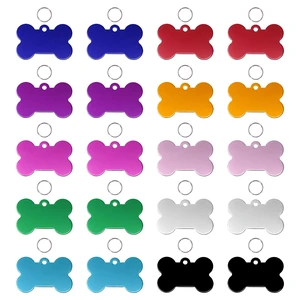 Aluminum Alloy Pet ID Tags 20Pcs Bone Shaped Blank Engraved Dog Cat Name Phone Number Identification Card Tags Aluminum Alloy Pet ID Tags 20Pcs Bone Shaped Blank Engraved Dog Cat Name Phone Number Identification Card Tags