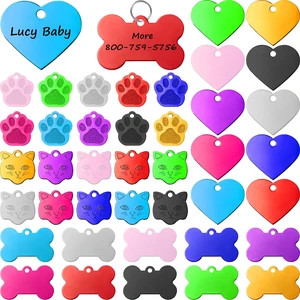40 Pcs Pet ID Tag Colorful Blank Dog Tags Personalized Dog Tags | Aluminum Pet Name Tags, with Bone Paw Heart Cat Head Shape, Animals Name Phone Number ID Craft Tags, with Holes for Dogs Cat 40 Pcs Pet ID Tag Colorful Blank Dog Tags Personalized Dog Tags | Aluminum Pet Name Tags, with Bone Paw Heart Cat Head Shape, Animals Name Phone Number ID Craft Tags, with Holes for Dogs Cat