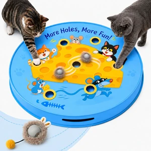 Interactive Cat Toys, Motion Ball 7-Hole Play Mat for Indoor Cats | Self-play target pops from pouch holes for chase. Rechargeable hide and seek exercise game for bored kittens, great gift idea Interactive Cat Toys, Motion Ball 7-Hole Play Mat for Indoor Cats | Self-play target pops from pouch holes for chase. Rechargeable hide and seek exercise game for bored kittens, great gift idea