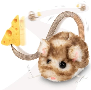 Interactive MigiMouse Cat Toy 360° Rolling & Spin with Mesh Plastic Tail for Indoor Cats Smart Motion Sensor, Realistic Squeak, Rechargeable Plush Kitten Toy(Brown Long) Interactive MigiMouse Cat Toy 360° Rolling & Spin with Mesh Plastic Tail for Indoor Cats Smart Motion Sensor, Realistic Squeak, Rechargeable Plush Kitten Toy(Brown Long)