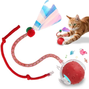 Interactive Cat Toys Smart Ball for Cats & Dogs! Now with 2 Rapid Tails. Features: 360°Auto-Rolling, Motion Activation& Bird Sounds. Perfect for Indoor Pet Exercise & Fun. (Red1) Interactive Cat Toys Smart Ball for Cats & Dogs! Now with 2 Rapid Tails. Features: 360°Auto-Rolling, Motion Activation& Bird Sounds. Perfect for Indoor Pet Exercise & Fun. (Red1)